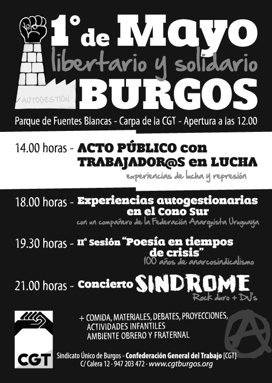 1º de mayo: ¡libertario y solidario! Carpa en Fuentes Blancas