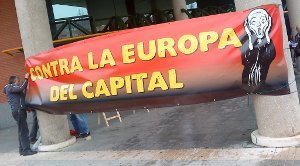 Concentración y reparto de propaganda: ¡No a la Europa del Capital!