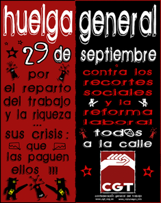 Actividades de la CGT de Burgos para la Huelga General 29-S