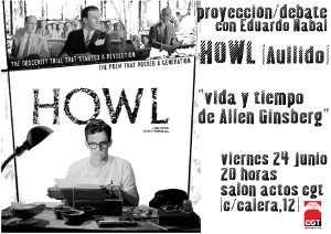 VIERNES 24: PROYECCIÓN-DEBATE «HOWL/AULLIDO. Vida y Tiempo de Allen Ginsberg»