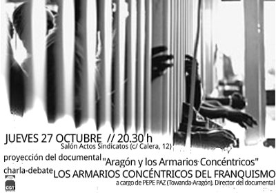 Jueves 27: proyección/debate «Los Armarios Concéntricos del Franquismo»