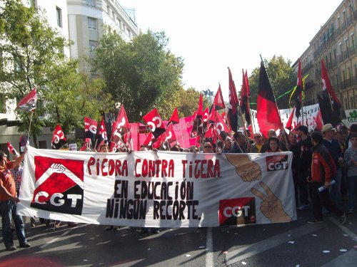 CGT Burgos en la manifestación de Madrid en defensa de la Educación Pública