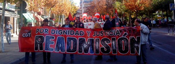 Cientos de compañeros en Aranda con Tomás, contra la represión sindical