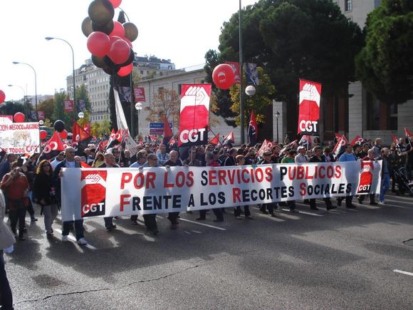 La CGT de Burgos, en Madrid el #12N, contra los recortes