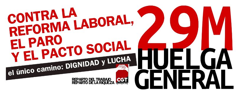 Huelga 29M: Asambleas Coordinación en Burgos, Miranda y Aranda