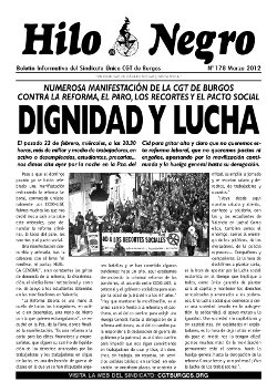 Hilo Negro 178. MARZO 2012. DIGNIDAD Y LUCHA