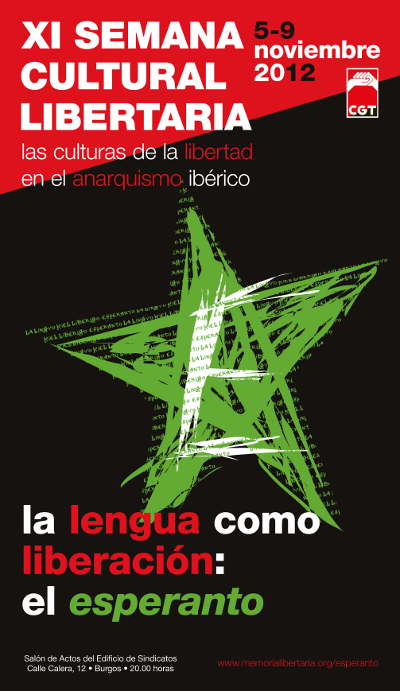 XI Semana Cultural Libertaria. Esperanto, la lengua como liberación