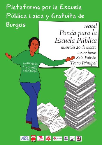 “POESÍA PARA LA ESCUELA PÚBLICA ” : 20 de marzo en la Sala Polisón