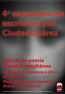 4º Encuentro de Escritores  por Ciudad Juárez. Recital de poesía mundial simultáneo