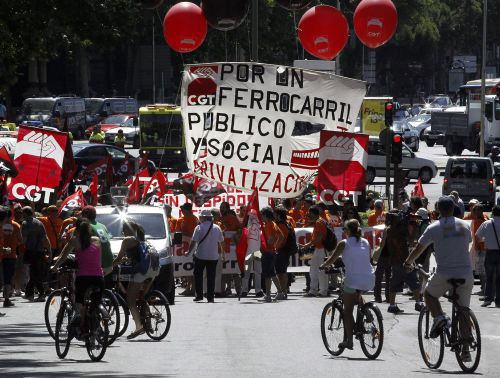 La inspección laboral sanciona a Adif por «esquirolaje»