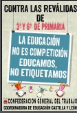 CGT denuncia que la Administracion trata de silenciar la objeción a las reválidas de 6º de Primaria