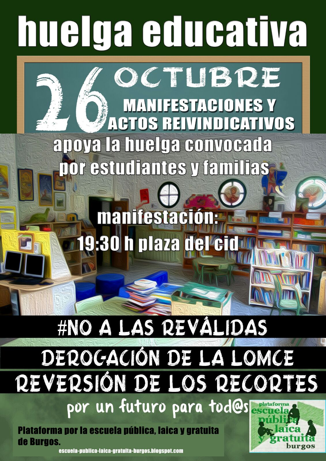 Huelga educativa el 26 de octubre