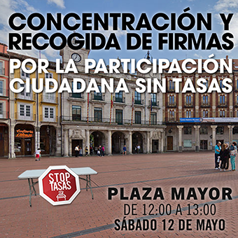 Campaña por la participación sin tasas – Firmas y concentración el 12 de mayo