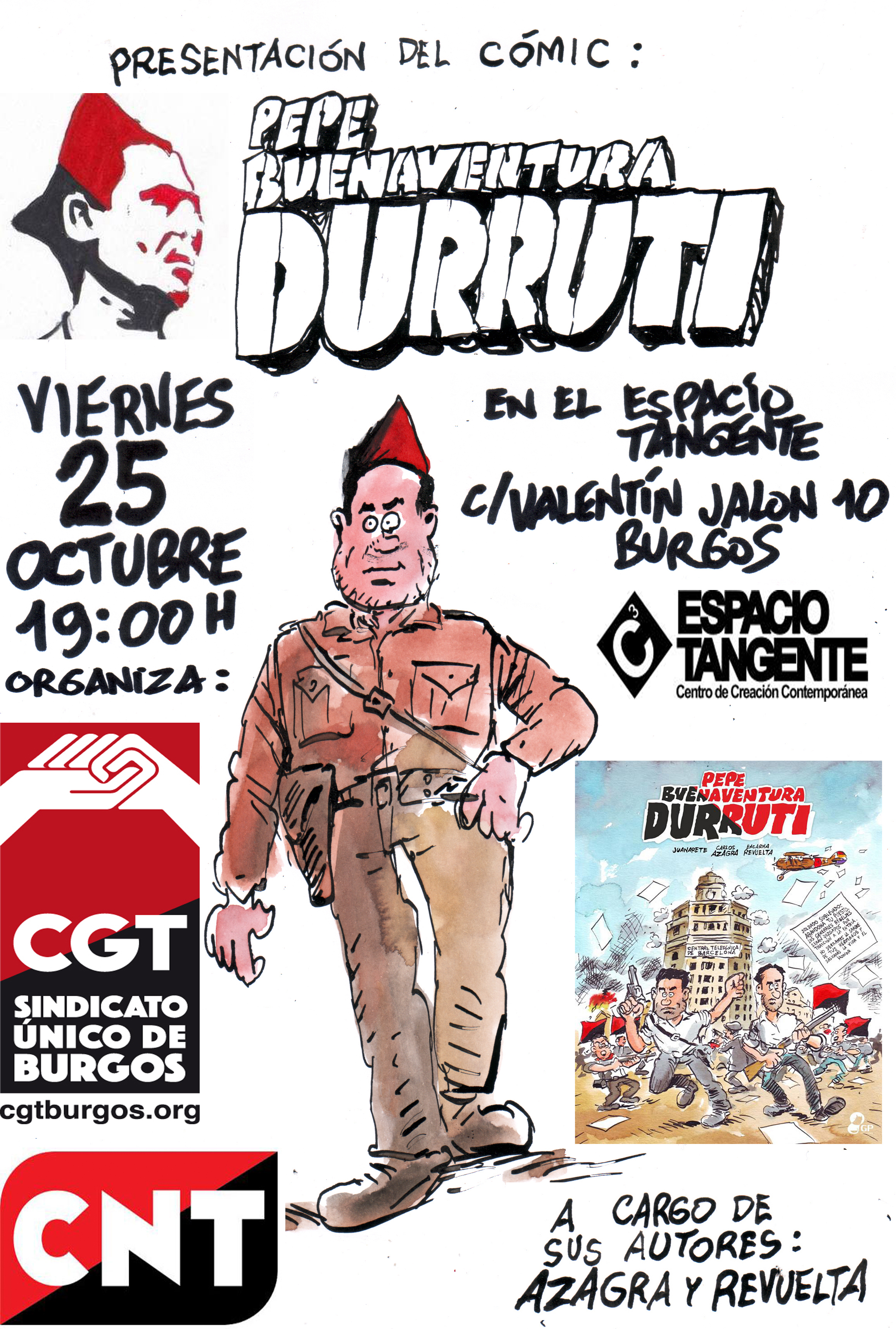 Presentación en Burgos del cómic «Pepe Buenaventura Durruti»