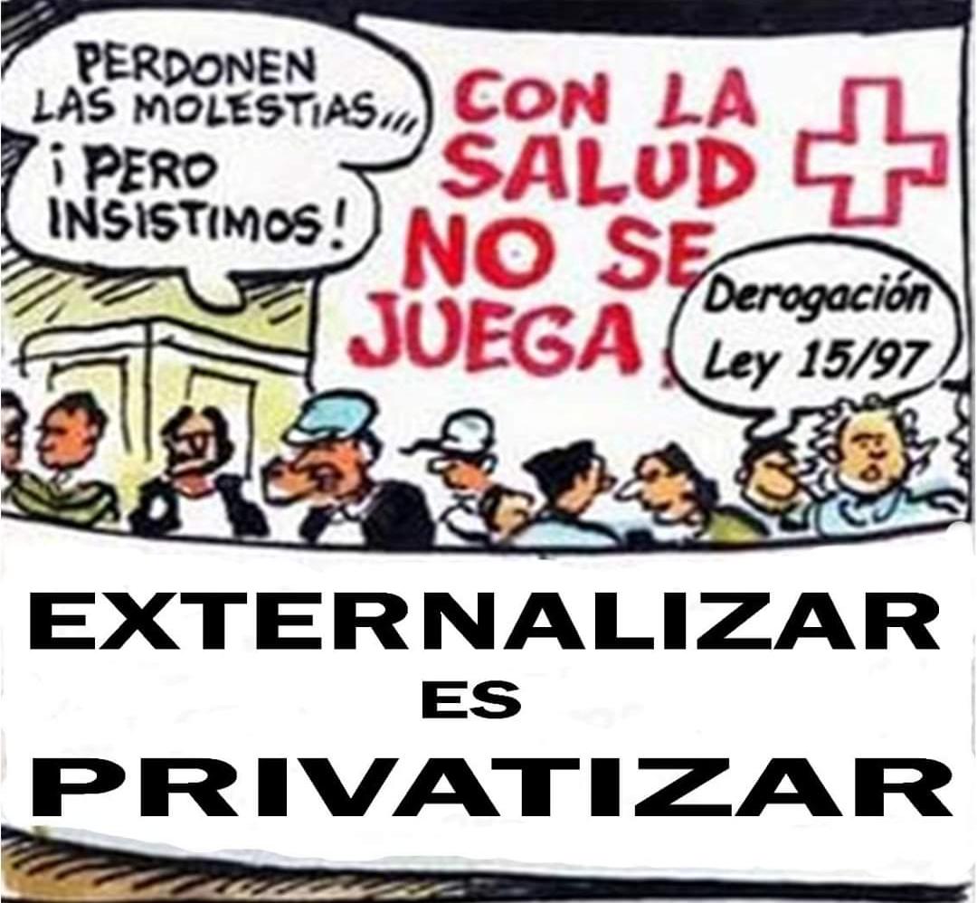 Adhesión a la campaña: La privatización mata, todo de vuelta a manos publicas, Derogación de la Ley 15/97