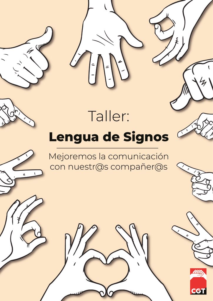 Curso de lengua de signos en CGT Burgos