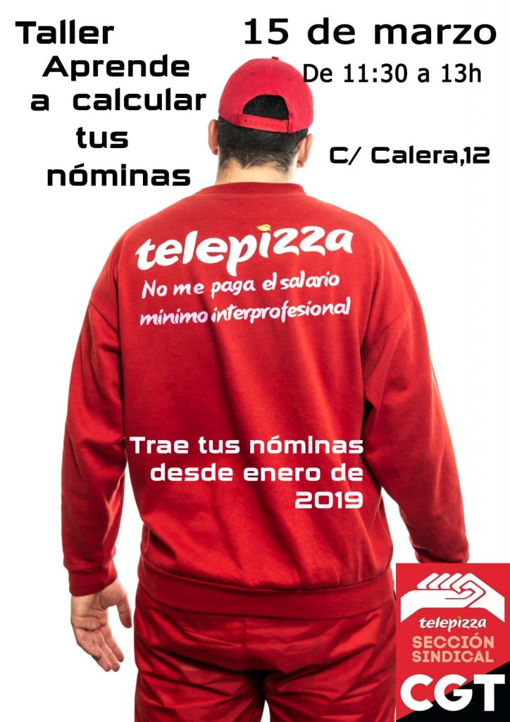 Difusion taller nominas telepizza