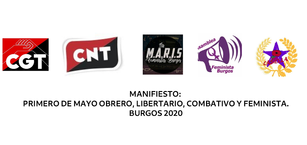 Manifiesto:  Primero de mayo obrero, libertario, combativo y feminista. Burgos 2020