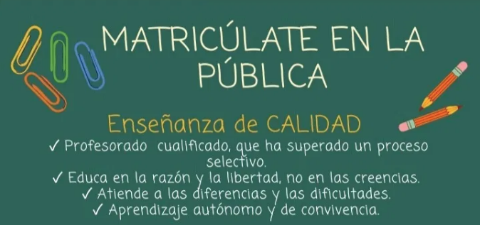 ¡Matricúlate en la pública!