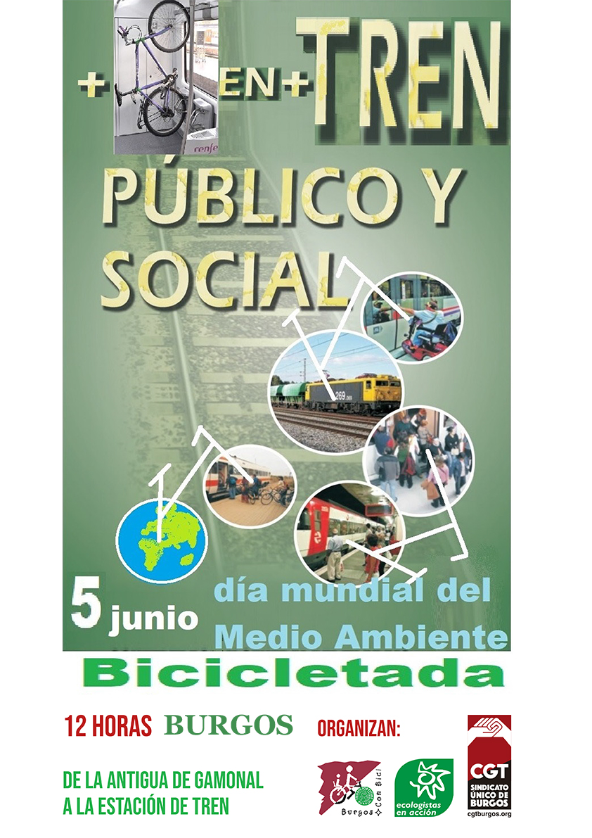 Día mundial del medio ambiente: Bicicletada popular, sábado 5 de junio