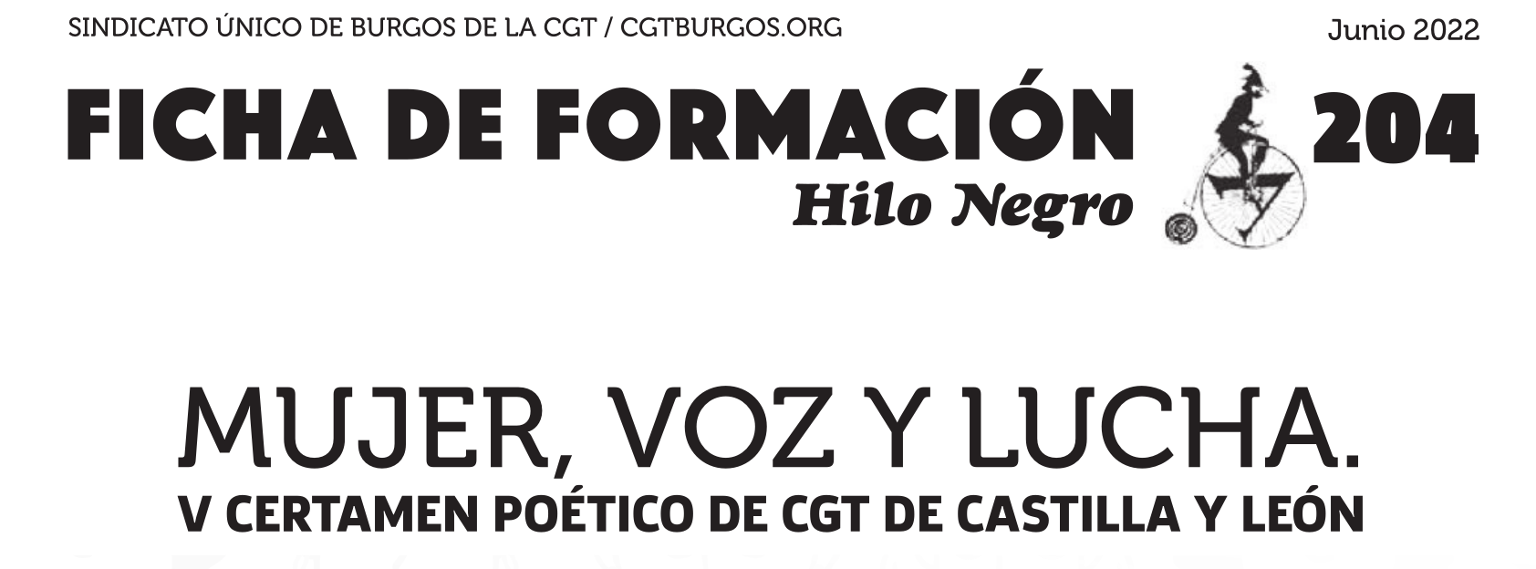 Ficha de Formación 204, junio 2022 «Mujer, voz y lucha»