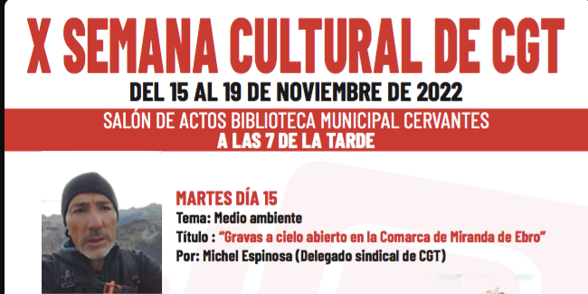 X Semana Cultural de CGT en Miranda de Ebro