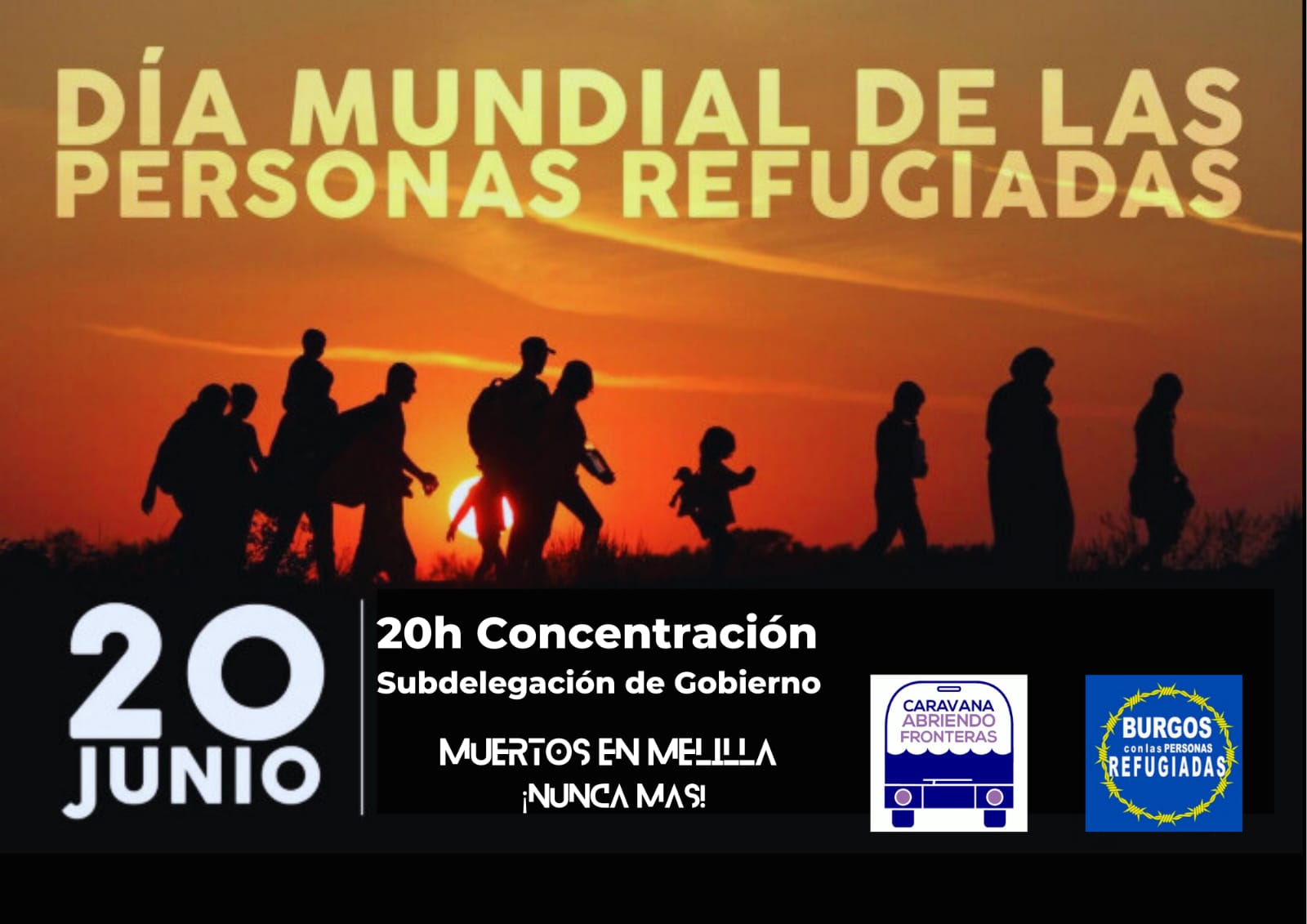 Concentración 20 de junio: día mundial de las personas refugiadas