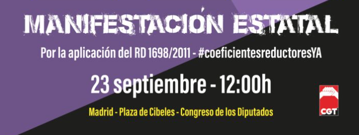 Manifestación 23 de septiembre en Madrid: “Matarse a trabajar es un Mierda”