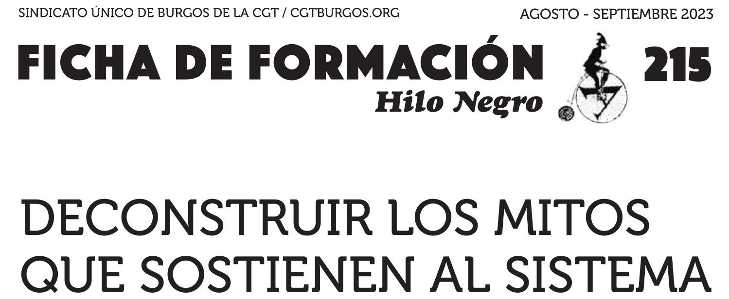 Ficha de Formación 215, agosto-septiembre 2023 «Deconstruir los mitos que sostienen al sistema»