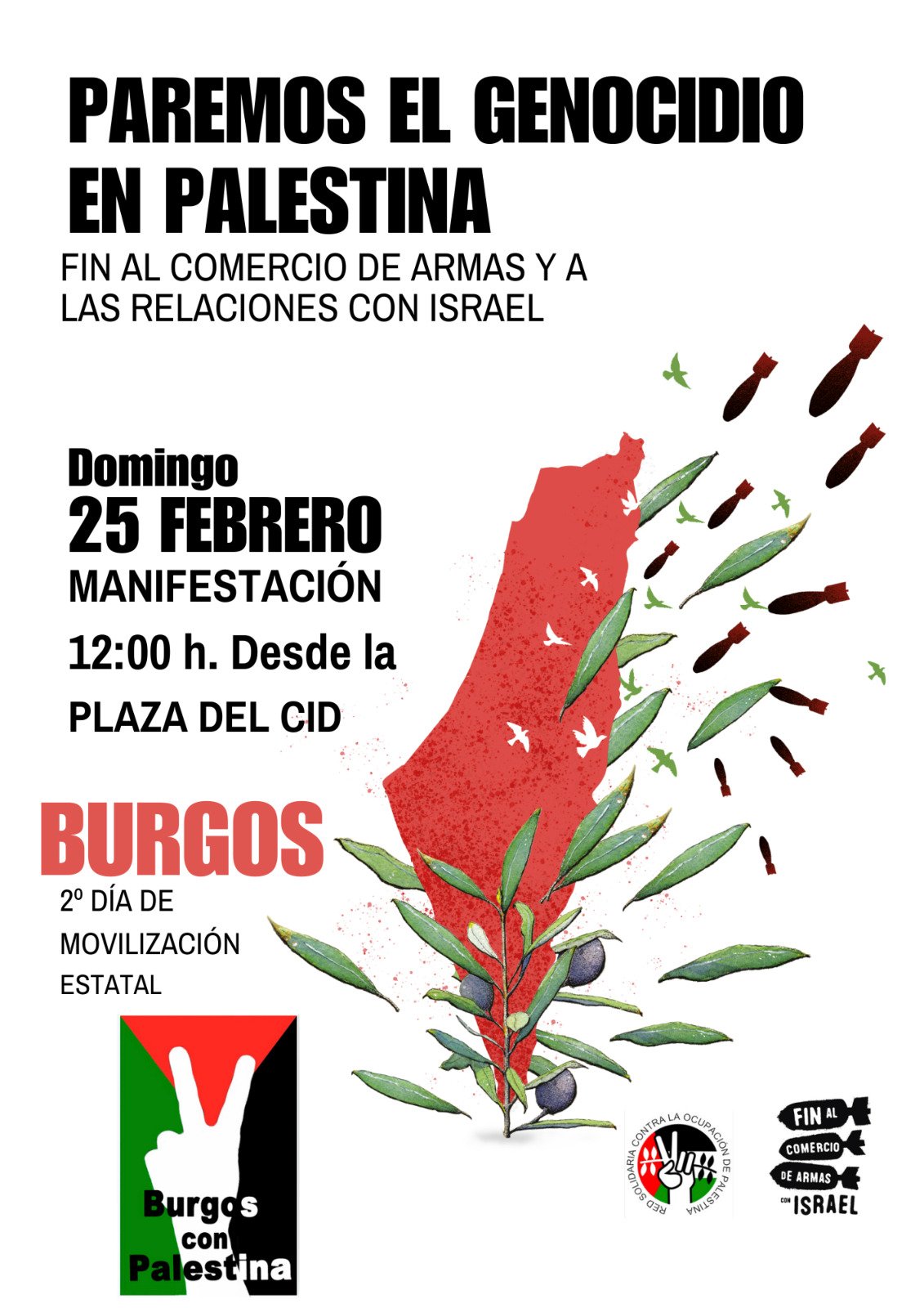 25F: segundo día de movilización estatal contra el genocidio en Palestina
